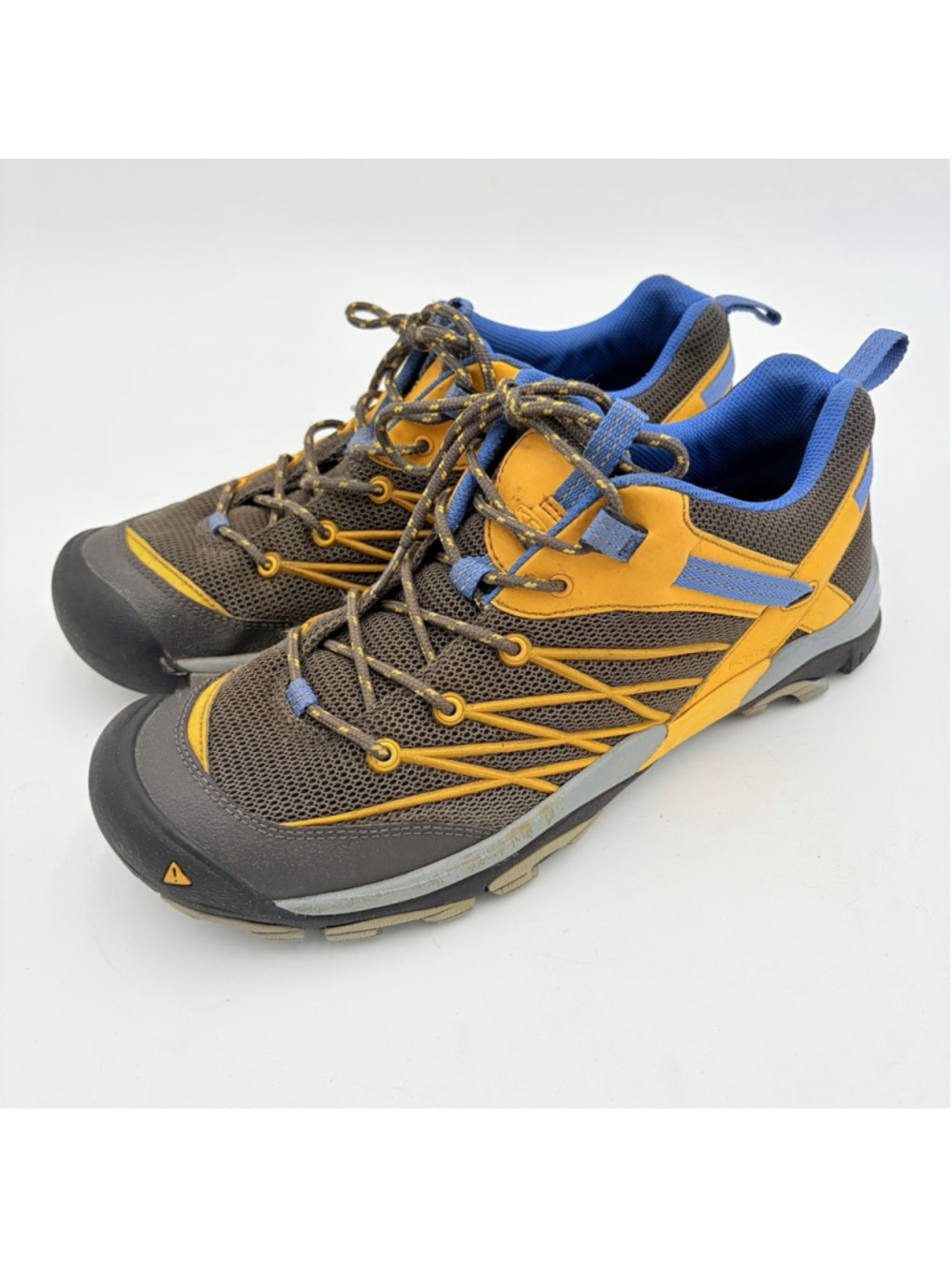 KEEN Marshall WP Hiking Shoes 1009613 Men 10.5 Brown Yellow Blue